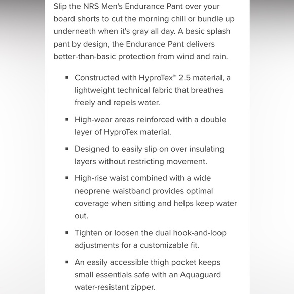 NRS Men’s Endurance Pants (XL) - Picture 11 of 11